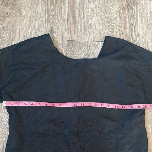 Madewell
Embroidered Shift Dress with Tassel Trim size medium linen blend black - Picture 4 of 8
